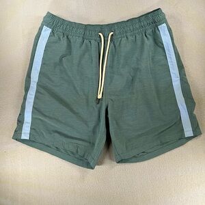 Fair Harbor One Shorts Mens Xl Blue Grey Lined Stretch Athleisure 6” Hybrid Gym